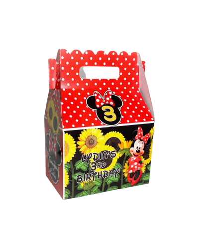 Minnie Mouse Sunflower Garden Birthday Party Favor Gable Box