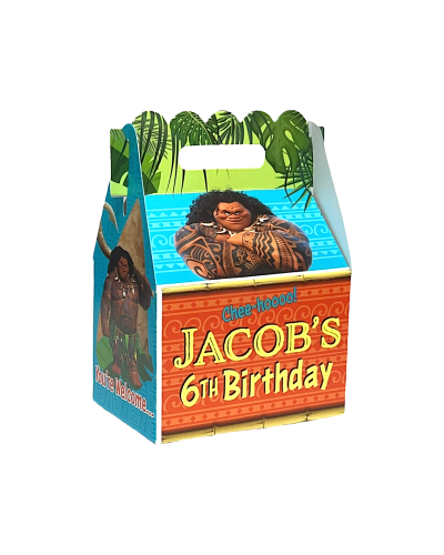 Moana Birthday Party Favor Gable Box Maui Boy Theme