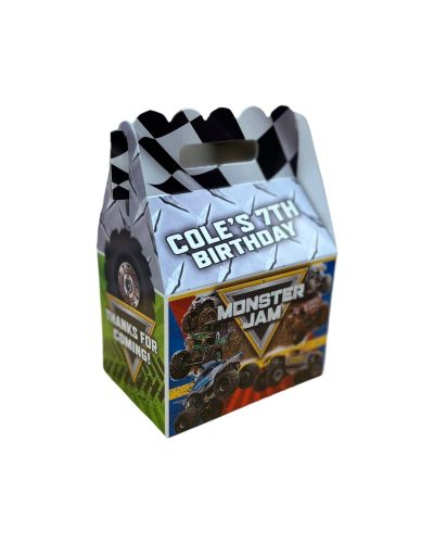 Monster Jam Personalized Gable Box Party Favor