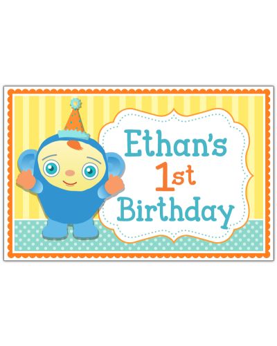 Peek-A-Boo First Birthday Personalized Party Posters