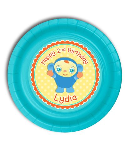 Peek-A-Boo Personalized Party Plates, 7 inch, 12 count