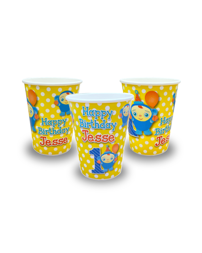Peek-a-Boo Personalized Party Cups for BabyFirst TV Party Peek a Boo Custom Cups