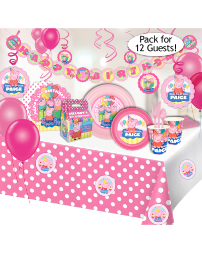 Peppa Pig Ultimate Personalized Party Pack for 12