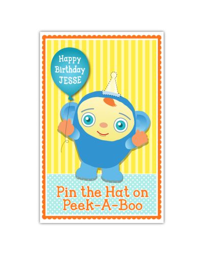 Pin the Party Hat on Peek-A-Boo Party Game