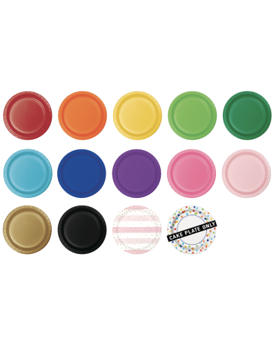 VocabuLarry Rainbow Personalized Party Plates, 7inch, 12 count