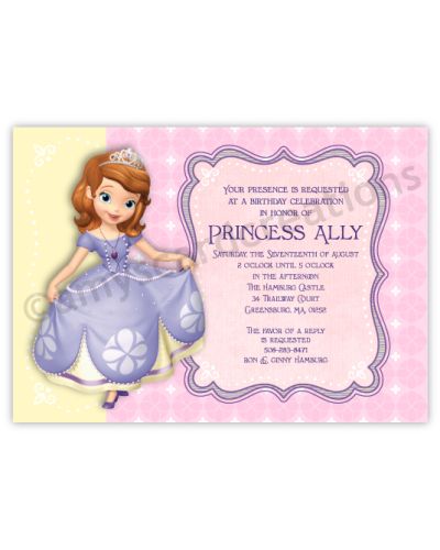 Princess Sofia the First Birthday Invitation