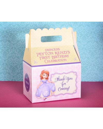 Princess Sofia the First Party Gable Favor Box Pink & Yellow