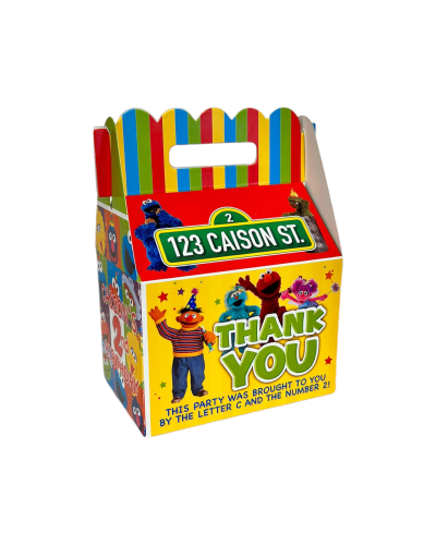 Sesame Street Party Personalized Gable Box Party Favor