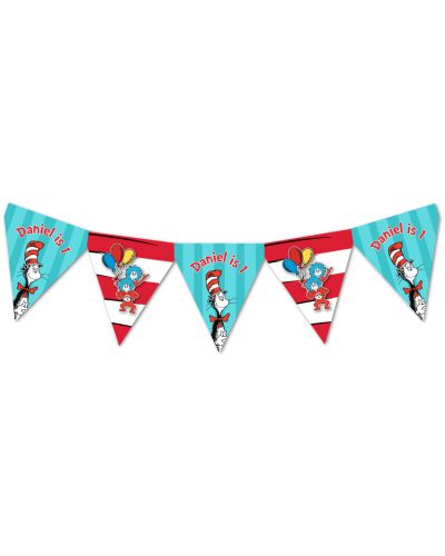 Cat in the Hat Birthday Party, Personalized High Chair Banner