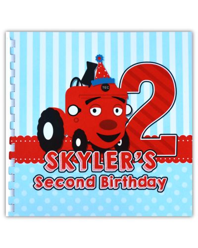 Tec the Tractor First Birthday Memory Book & Guestbook
