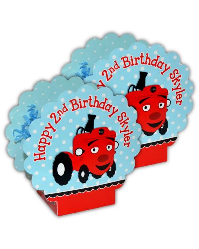 Tec the Tractor Personalized Table Centerpiece Decorations, Set of 2