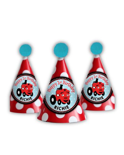 Tec the Tractor Party Personalized Party Hats
