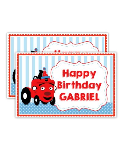 Tec the Tractor Personalized Party Posters