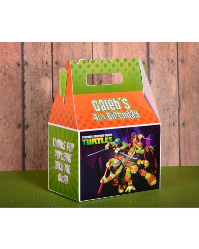 Teenage Mutant Ninja Turtles Party Personalized Gable Box Favor