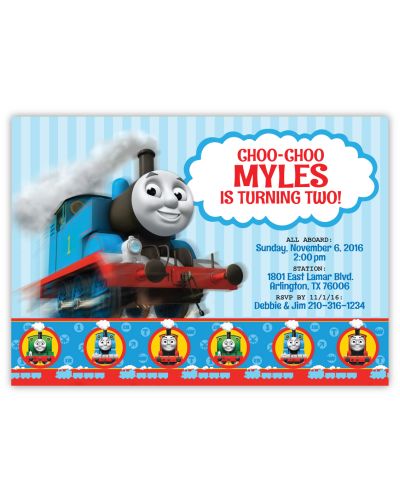 Thomas the Train Birthday Invitation