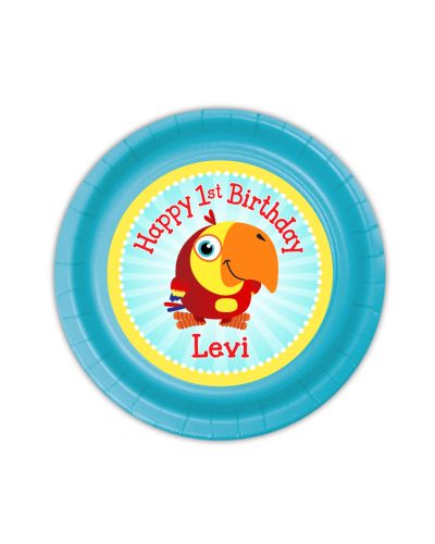 VocabuLarry Party Personalized Plates, 7inch, 12 count