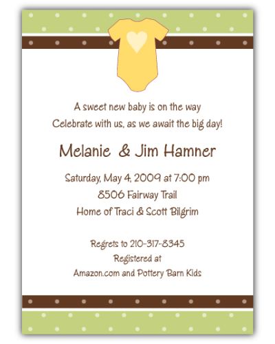 Onsie Baby Shower Invitation