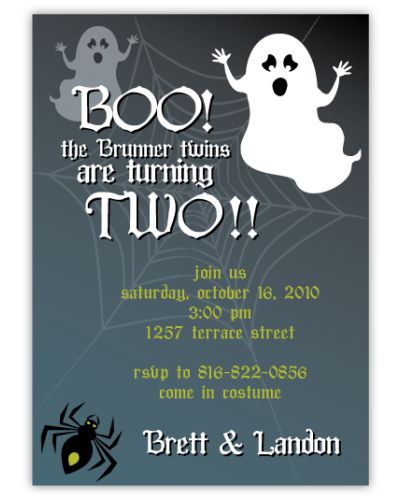 Spooky Ghosts Halloween Party Invitation