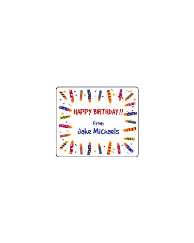 Happy Birthday Candles Rectangle Sticker