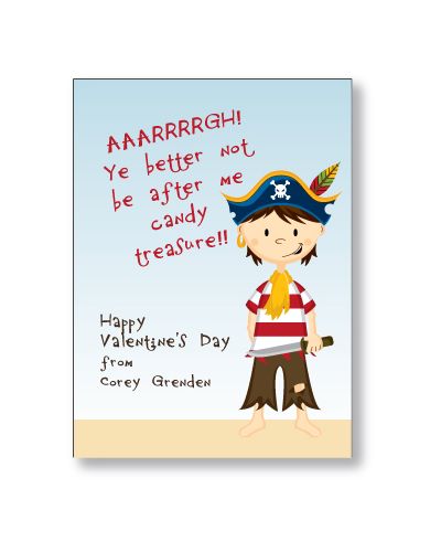 Little Pirate Personalized Valentine