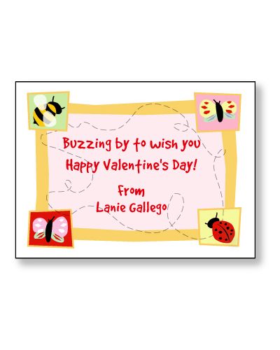Buzzing Bugs Personalized Valentine