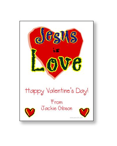 Jesus is Love Personalized Valentine