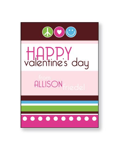 Peace, Love, Happiness Personalized Valentine