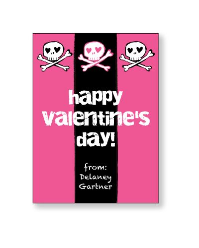 Silly Skulls Personalized Valentine