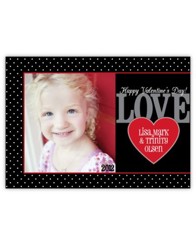 Dainty Dots Photo Valentine’s Day Photo Card