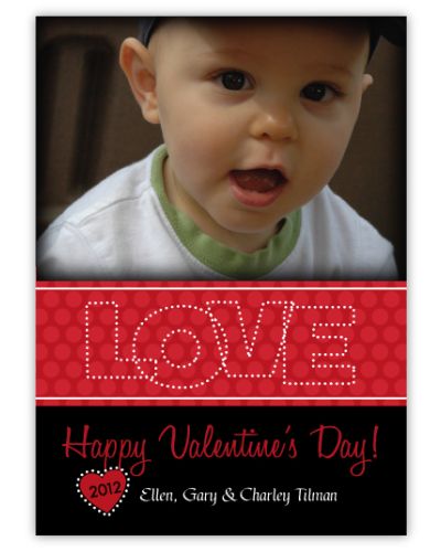 Metro Dots Photo Valentine’s Day Card