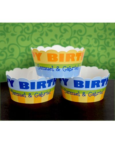 MADE-TO-MATCH Personalized Cupcake Wrappers / Covers