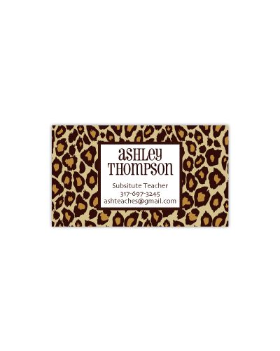 The Wild Side Animal Print Business Cards