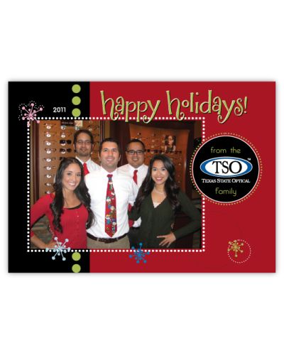Dottie Dots Corporate Holiday Photo Card
