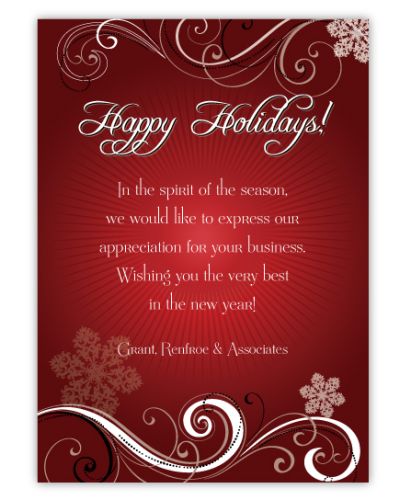 Ruby Elegance Corporate Christmas Card