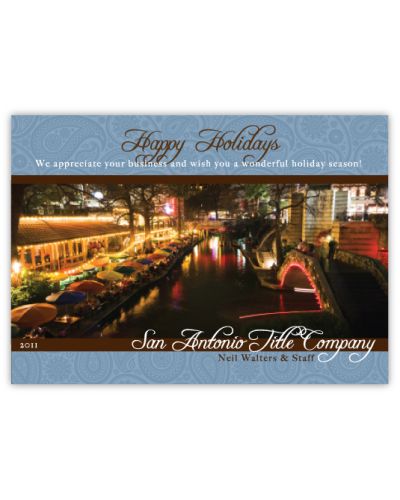 Paisley Riverwalk Corporate Holiday Photo Card