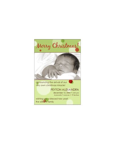 Delicious Dots Holiday Birth Announcement