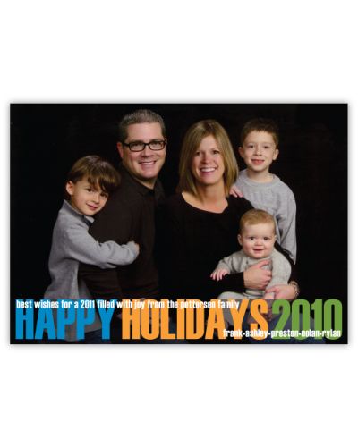 Clean Cut Happy Holidays Photo Card