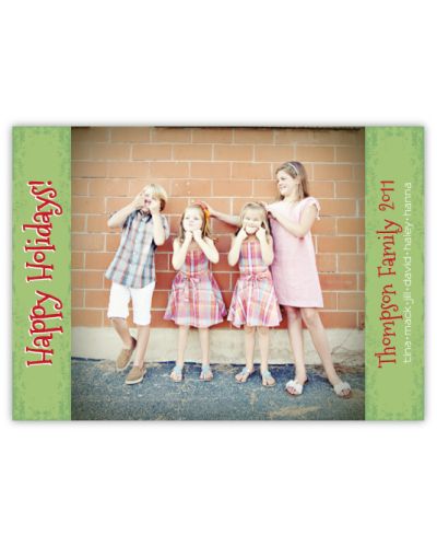 Distressed Edges Photo Holiday Card