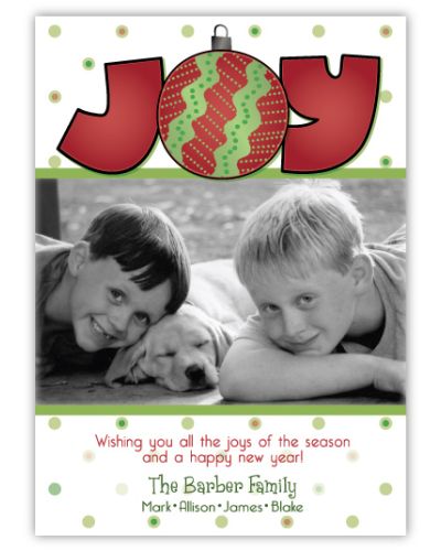 Joyful Dots Photo Christmas Card