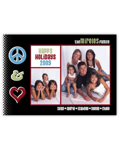 Peace Love Rock Photo Christmas Card