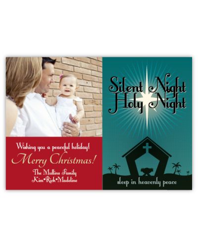 Silent Night Classic Photo Christmas Card