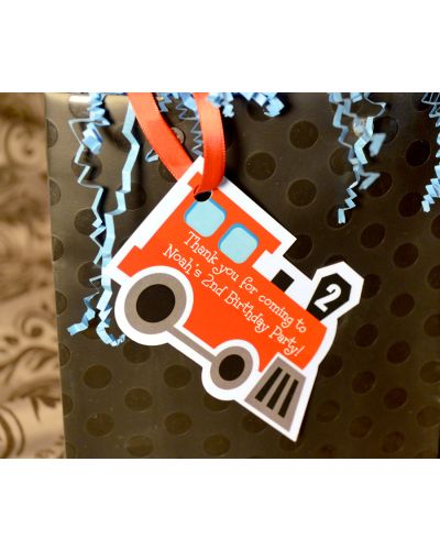 Birthday Train Personalized Favor Tags