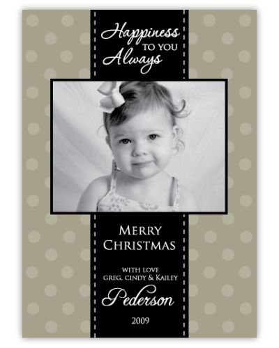 All Wrapped Up in Beige Photo Holiday Card