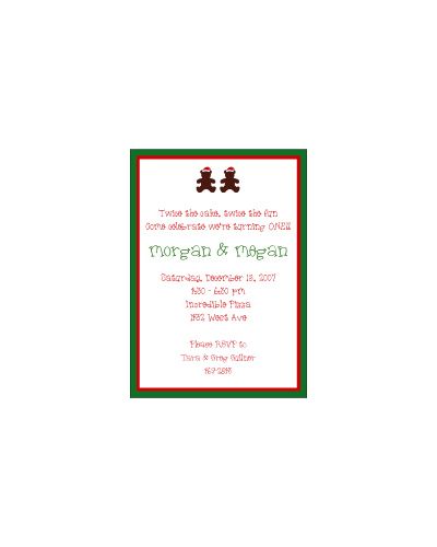 Chocolate Bears Christmas Party Invitation, 16 count
