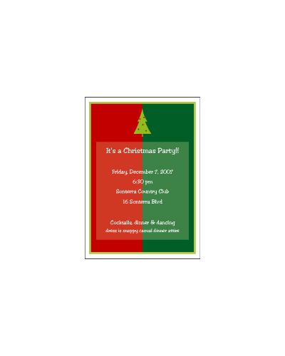 Christmas Color Block Holiday Party Invitation, 16 count