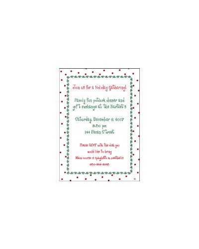 Christmas Dots-n-Swirls Holiday Party Invitation, 16 count