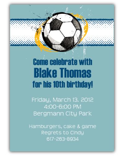 Soccer Ball Party Invitation