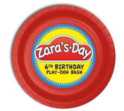 Play-Doh Personalized Party Plates, 9 inch, 12 count