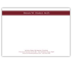 All Business Marvelous Maroon Note Card