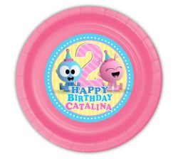 BabyFirst Baby Goo Goo & Gaa Gaa Personalized Party Plates, 9 inch, 12 count